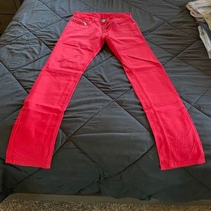 Red jeans